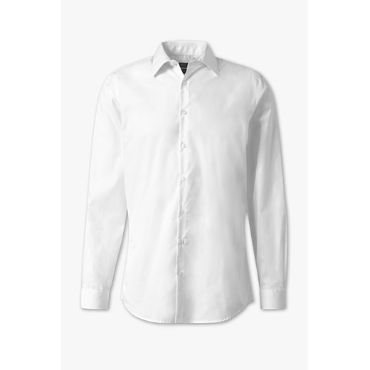 Koszula męska Angelo Litrico bawełniana biała bez wzorów elegancka z długimi rękawami 
