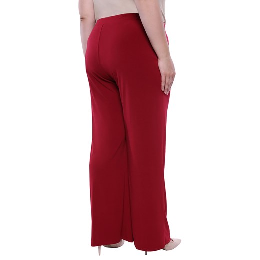 Spodnie damskie gładkie czerwone eleganckie 