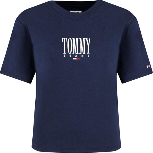 Tommy Jeans bluzka damska z okrągłym dekoltem z krótkim rękawem z haftem 