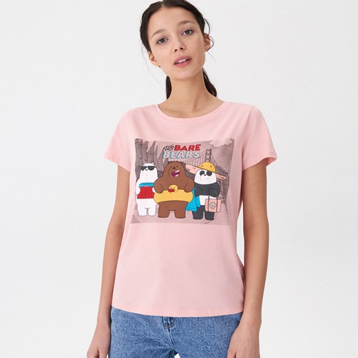 House - Koszulka z nadrukiem We Bare Bears - Różowy  House XS 