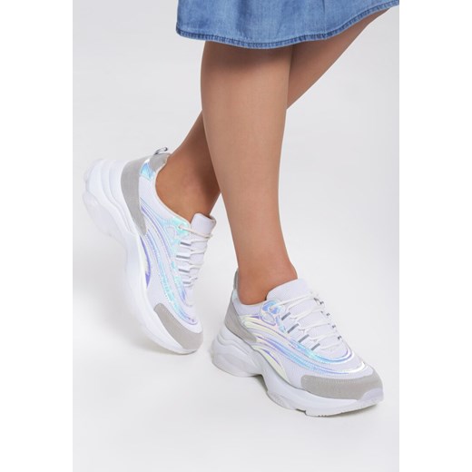 Buty sportowe damskie białe Renee sneakersy młodzieżowe gładkie 