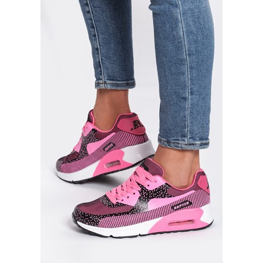 Buty sportowe damskie różowe Renee na fitness sznurowane 
