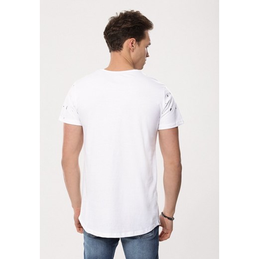 T-shirt męski Born2be z krótkim rękawem biały 