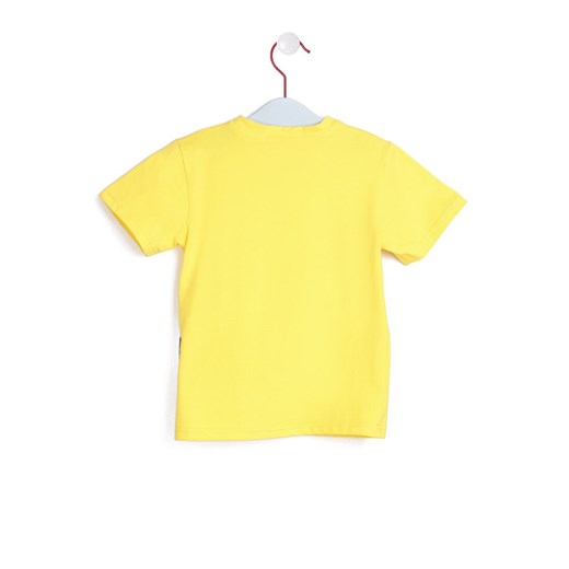 Żółty t-shirt chłopięce Born2be z krótkim rękawem 