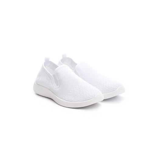 Buty sportowe damskie Born2be sneakersy białe młodzieżowe bez zapięcia 