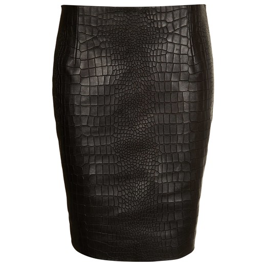 Leather Croc Embossed Pencil Skirt By Boutique