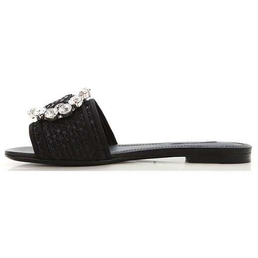 Dolce & Gabbana Sandały dla Kobiet, czarny, rafia, 2021, 36 37 38