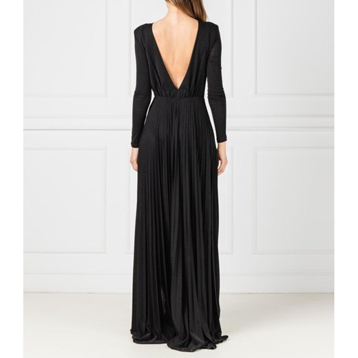 Sukienka Elisabetta Franchi czarna elegancka z długimi rękawami 