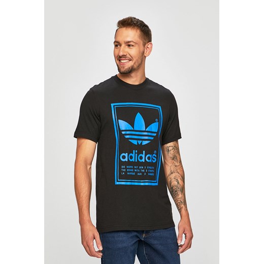 Adidas Originals koszulka sportowa z bawełny jesienna z napisami 
