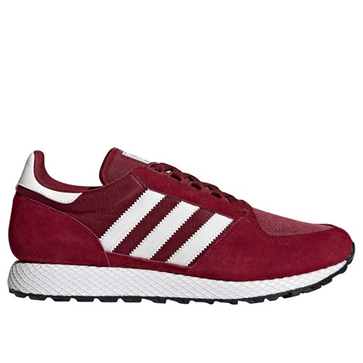 Czerwone buty sportowe męskie Adidas z zamszu 
