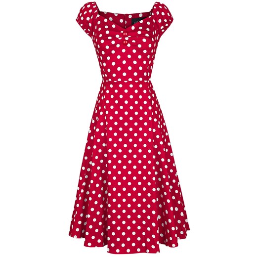 Sukienka Collectif Clothing czerwona midi z elastanu rozkloszowana