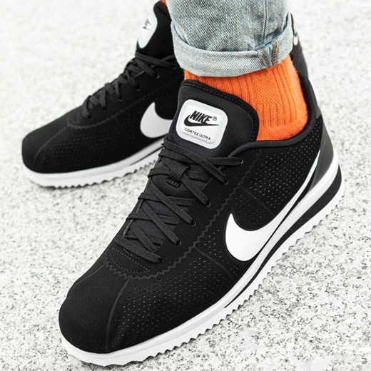 Buty sportowe męskie Nike cortez czarne sznurowane 