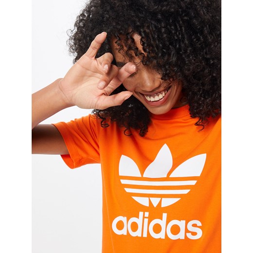 Adidas Originals bluzka sportowa pomarańczowy w nadruki 