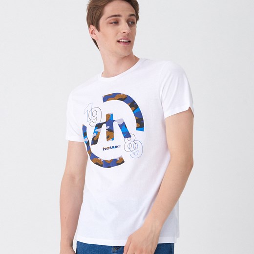 T-shirt męski House biały w stylu młodzieżowym 