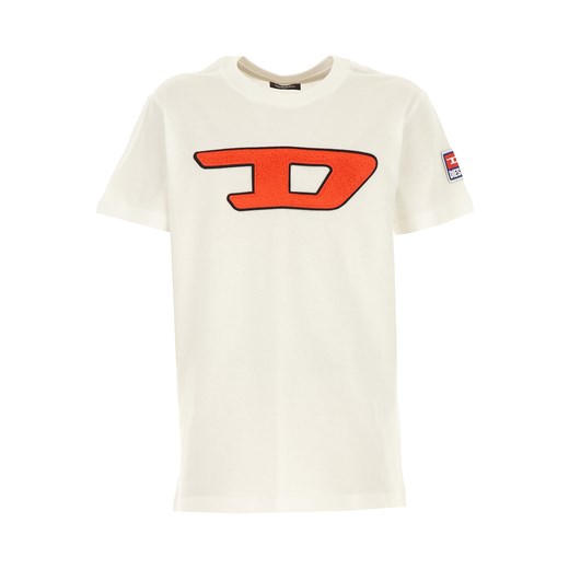 Diesel Koszulka Dziecięca dla Chłopców Na Wyprzedaży, biały, Bawełna, 2019, 12Y 8Y