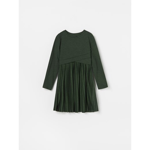 Reserved - Dzianinowa sukienka - Zielony Reserved  152 