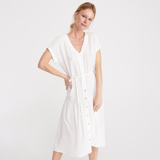 Reserved - Biała sukienka z wiskozy - Biały  Reserved 40 
