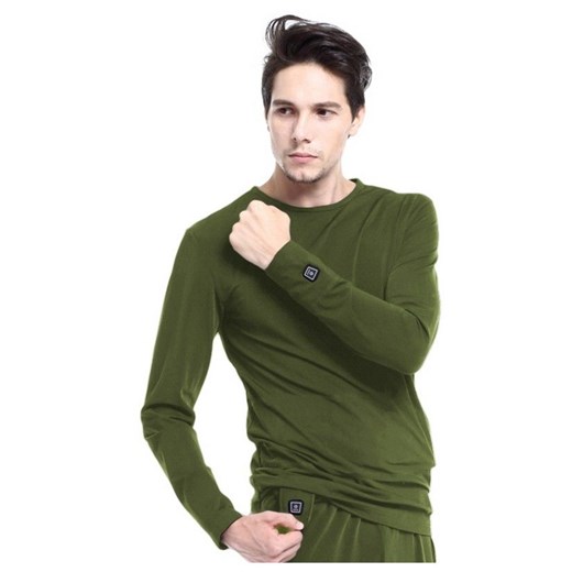 Koszulka sportowa zielona Glovii z tkaniny 