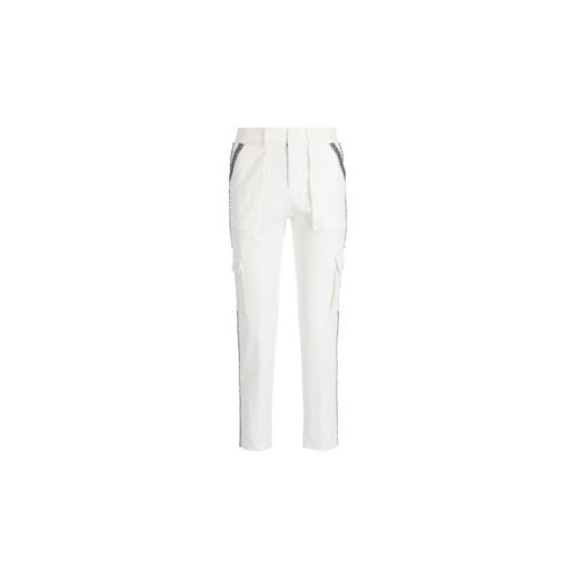 Spodnie damskie białe Twinset bez wzorów 