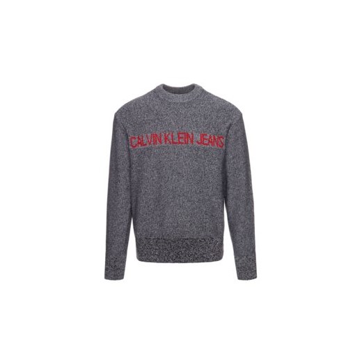 Granatowy sweter męski Calvin Klein w stylu młodzieżowym 