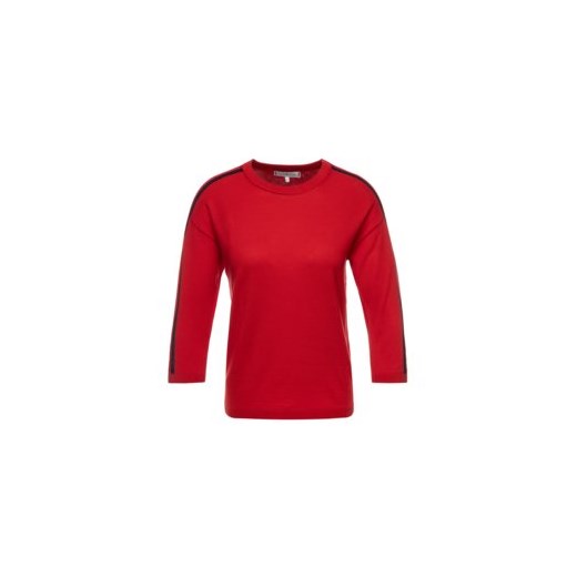Sweter damski Tommy Hilfiger czerwony z okrągłym dekoltem 