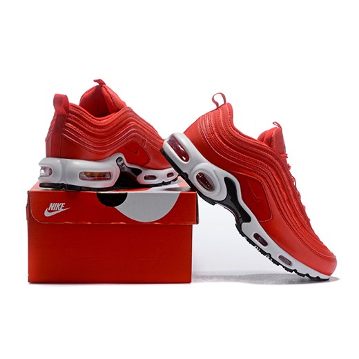 Czerwone buty sportowe męskie Nike sznurowane 