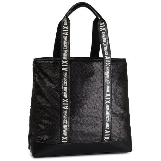 Shopper bag Armani matowa czarna elegancka 