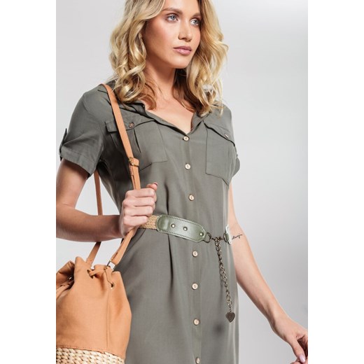 Zielona Sukienka Standardized  Renee XXL Renee odzież