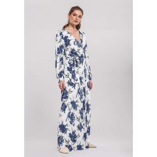 Biało-Niebieska Sukienka Deferment Renee  L/XL Renee odzież