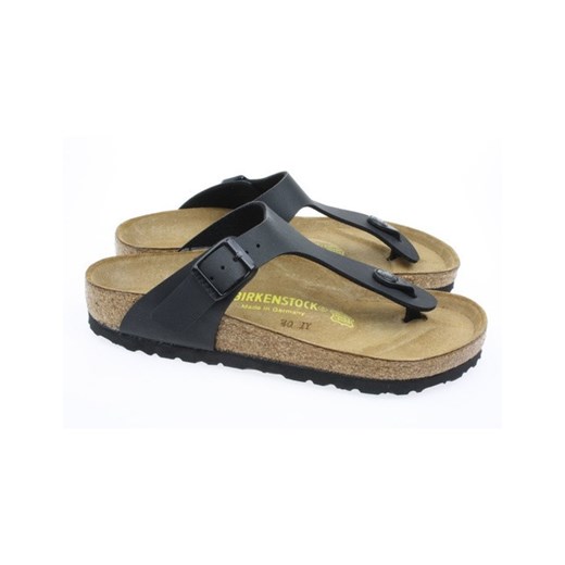 Klapki damskie czarne Birkenstock bez zapięcia płaskie casual gładkie 