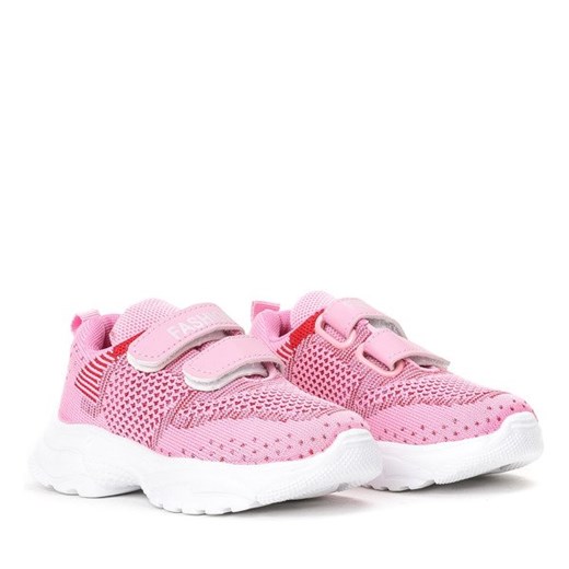 Różowe dziewczęce buty sportowe Alissane - Obuwie  Royalfashion.pl 28 