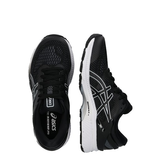 Buty sportowe damskie Asics dla biegaczy gel kayano bez wzorów czarne sznurowane płaskie młodzieżowe 