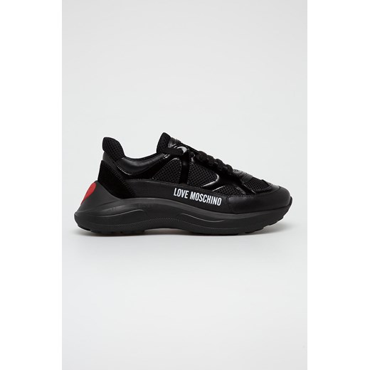 Love Moschino buty sportowe damskie czarne skórzane 