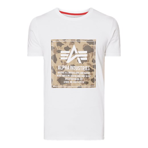 T-shirt męski Alpha Industries z krótkimi rękawami w nadruki 