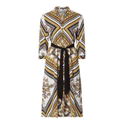 Sukienka Comma, w geometryczne wzory koszulowa midi casual 
