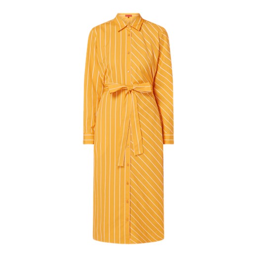 Sukienka Hugo Boss koszulowa midi żółta 