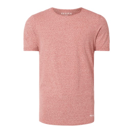 Review t-shirt męski z krótkim rękawem różowy z wiskozy 