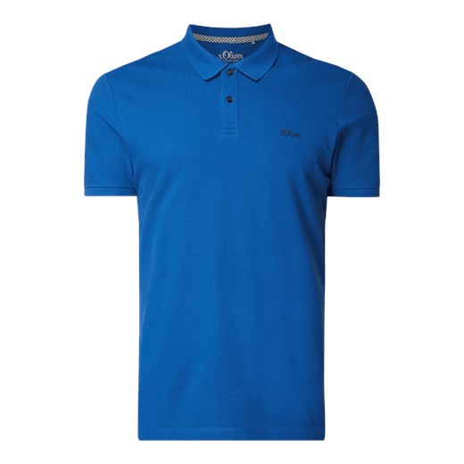 T-shirt męski niebieski S.oliver Red Label z bawełny z krótkim rękawem 