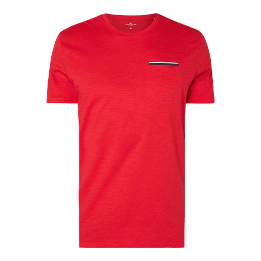 T-shirt męski Tom Tailor czerwony z krótkim rękawem 