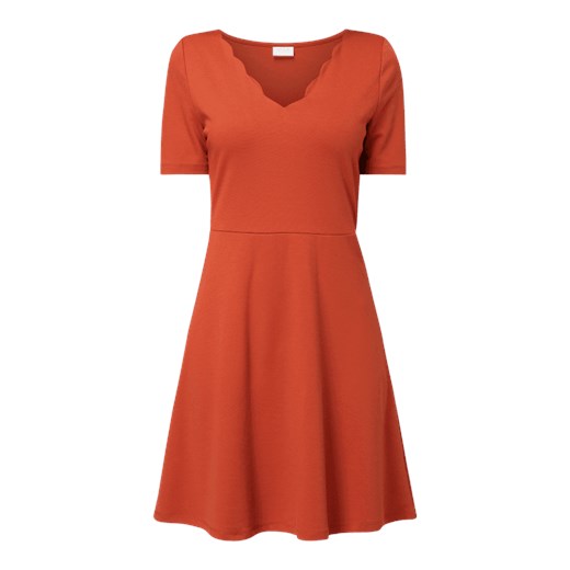 Sukienka Vila pomarańczowy na wiosnę mini 