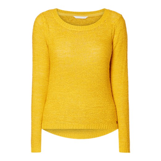 Sweter damski żółty Only z okrągłym dekoltem 