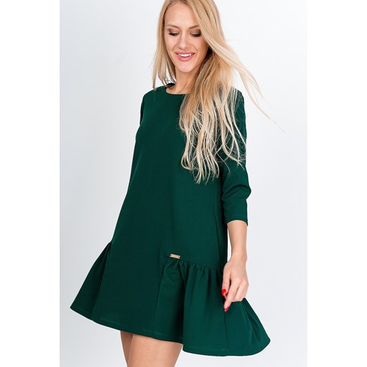 Sukienka Zoio zielona luźna oversize z długimi rękawami 