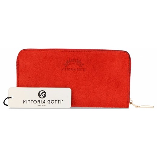 Czerwony portfel damski Vittoria Gotti 