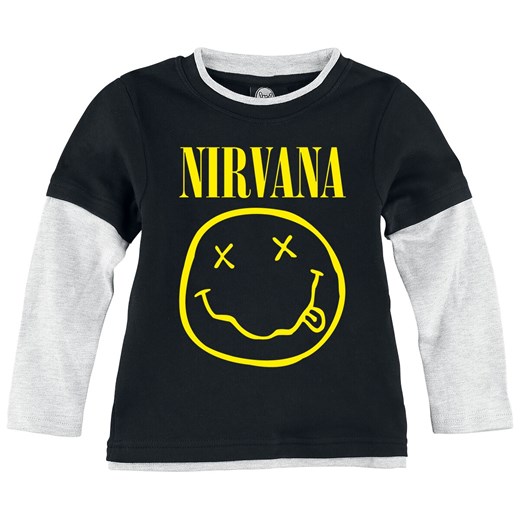 Nirvana - Smiley - Longsleeve - Dzieci i Niemowlęta - melanż czarny/szary  Nirvana 62 EMP