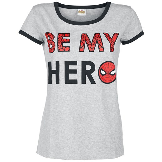 Spider-Man - Be My Hero - T-Shirt - Kobiety - odcienie jasnoszarego  Spiderman XXL EMP