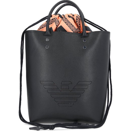 Shopper bag Emporio Armani czarna na ramię 