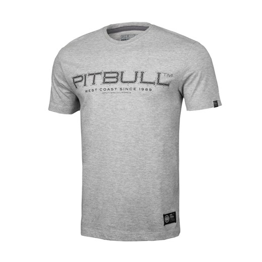 T-shirt męski Pit Bull szary z krótkimi rękawami 