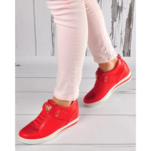 Pantofelek24.pl | Trampki sneakersy Czerwone Lucky Shoes  40 wyprzedaż pantofelek24.pl 