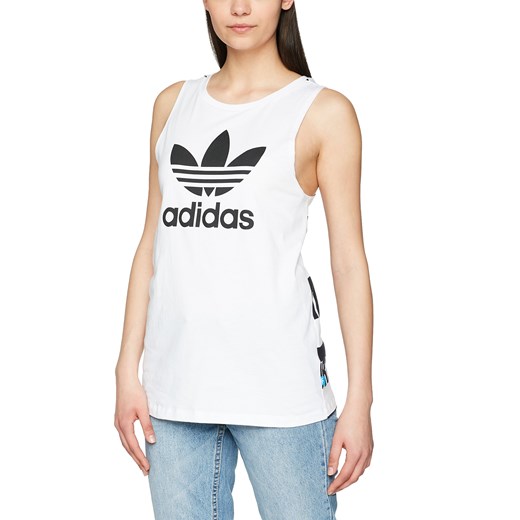 Adidas damski Loose trefoil Tank, biały