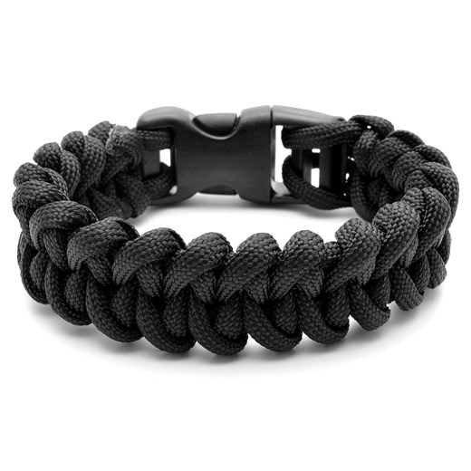 Czarna bransoletka paracord